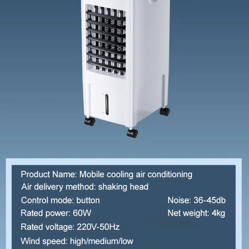 Household Small Chiller Mobile Refrigeration Air Conditioner European Standard Floor Standing Refrigeration Air Conditioning Fan