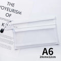 Nylon Mesh File Bag A4 A5 A6 Transparent Zipper Test Paper Information Bag Office Student Pen Bag Subject Bag Puzzle Storage Bag