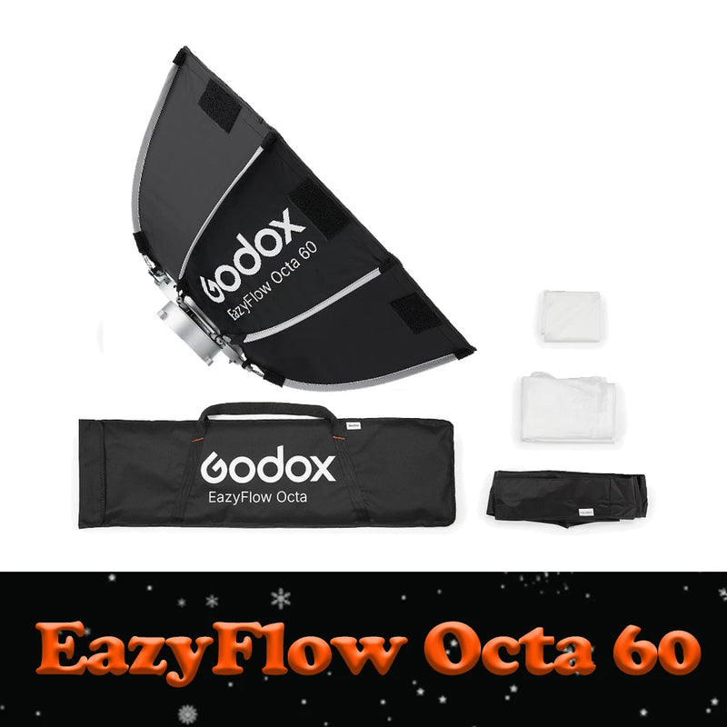 Godox EazyFlow Octa 60/90/120/150 Foldable Softbox Quick Release Portable Lighting Diffuser for Photography Studio