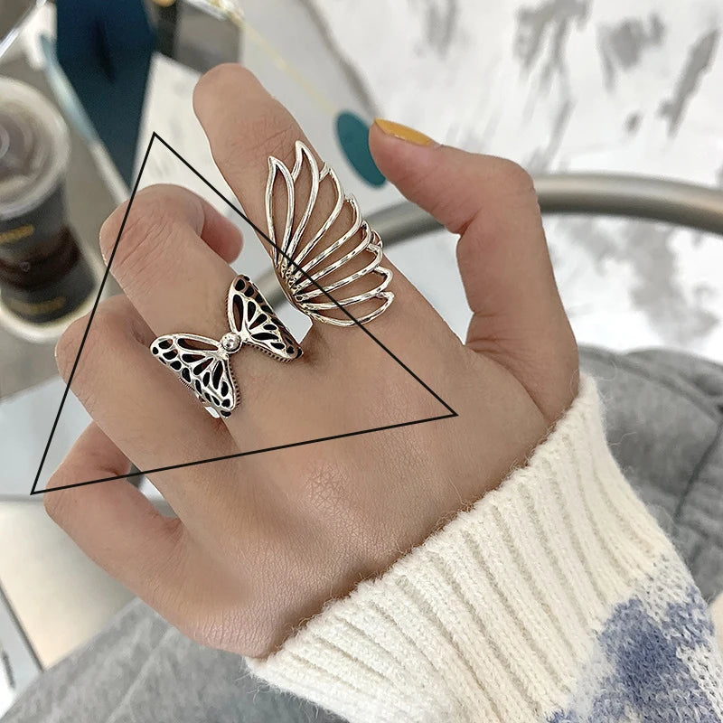 VENTFILLE 925 Sterling Silver Bow Tie Open Finger Ring For Women Gift Cute Design Fashion Jewelry Gift Wholesale