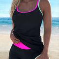 Black Dots Print Tankini Set Two Pieces Swimsuits | SAMAG