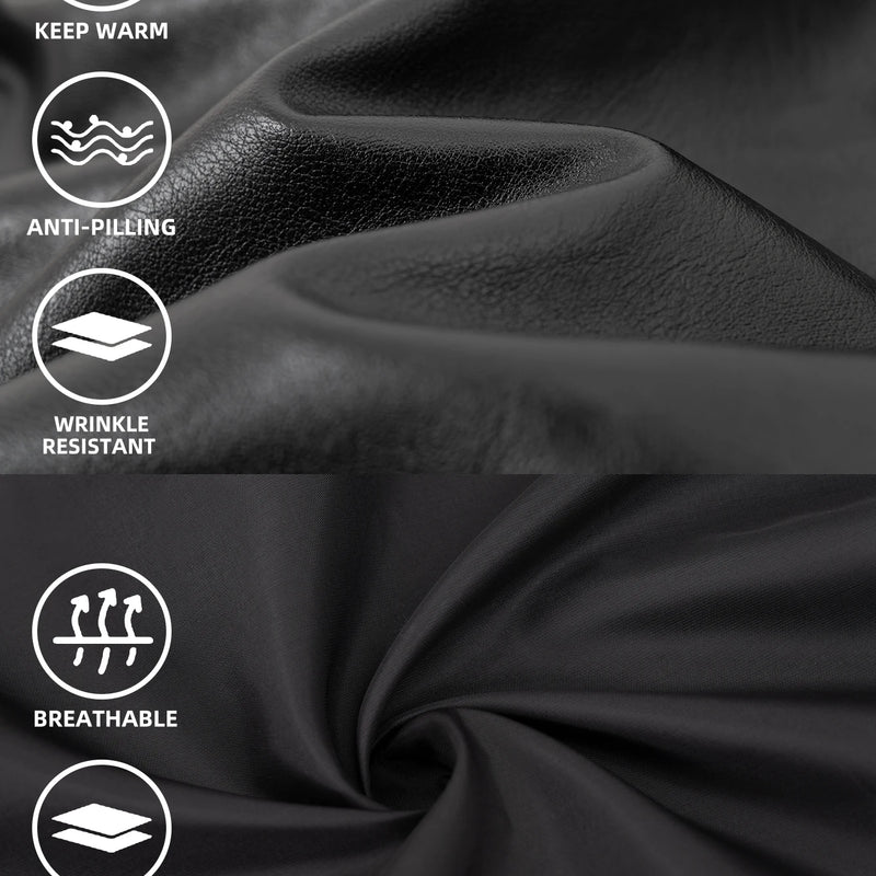 Men's Faux Leather Jackets Varsity Embroidered Baseball Coat Casual Daily Motorcycle Windbreaker Outerwear New in Jacket