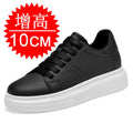 Men's Invisible Height Increasing Elevator Shoes Lace-up Sporty White Sneakers 6cm 8cm 10cm Taller Size Plus Invisible Elevate