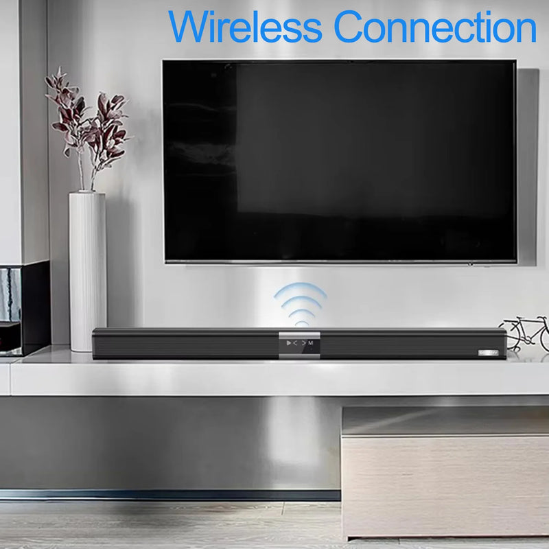 Soundbar Wireless Speaker, Built-in Battery, Dual-speaker Desktop Soundbar, Surround Sound, Home Theater TV Wireless Speaker