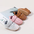 Spring Autumn Baby Unisex First Walking Indoor Outdoor Toddler Shoes With High Quality PU Leather And Soft TPR Sole For 0-18M