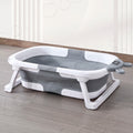 Foldable Silicone Baby Bathtub with Temperature Sensing, Non-Slip & Portable Infant Bath