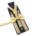 Fashion Men Kids Suspender Bowtie Sets For Wedding Party Festival Gift Brown Khaki Elastic Y - back - Visuel 26 | SAMAG