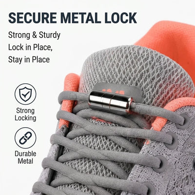 NEW Elastic Shoe Laces Sneakers Shoelace No Tie Metal | SAMAG