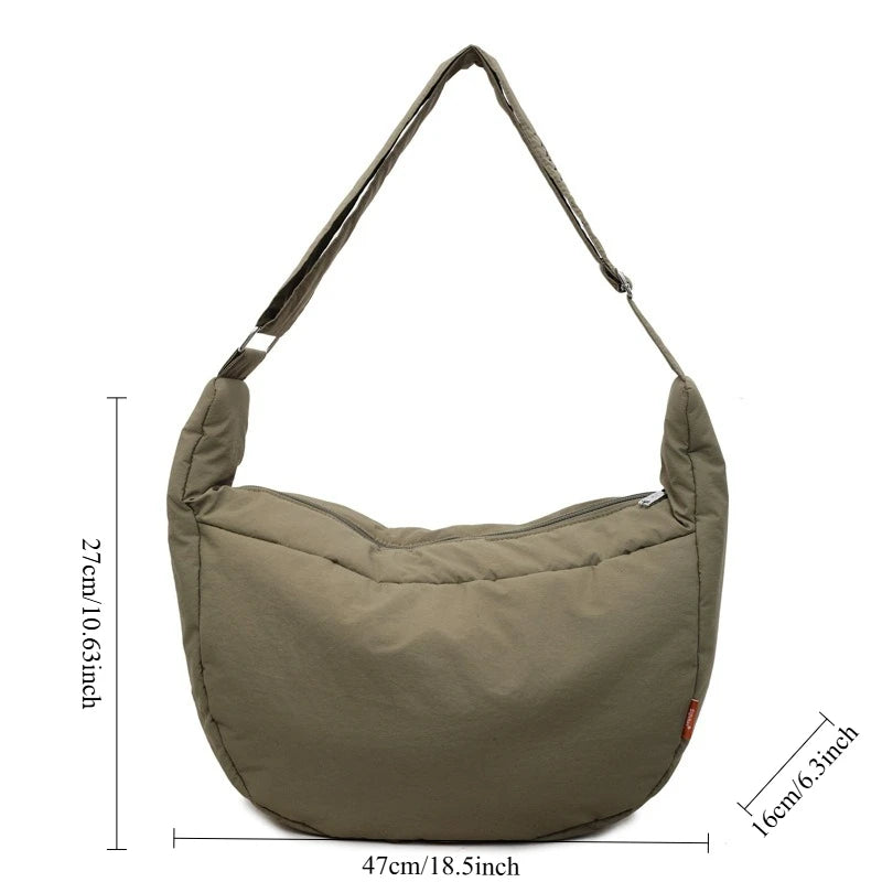 Fashion Large Capacity Hobo Bags for Women Textured Casual Crossbody Tote Bag Casual Commuter Versatile and Simple Shoulder Bag
