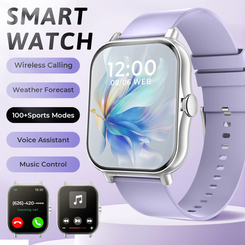 2026 New Smartwatch Bluetooth Call Fitness Tracker Heart Rate Sleep Record Outdoor Sport Watch for  Android/IOS Men Women Gift