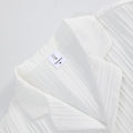 Men's White Pleated Texture Set Cuban Collar Short Sleeve | SAMAG