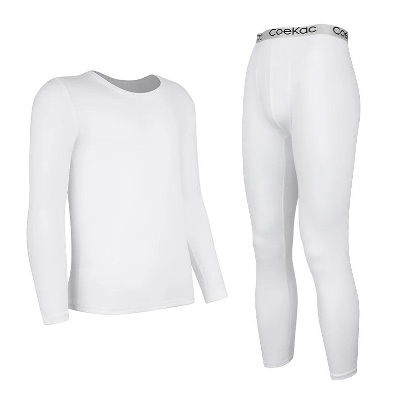 2PCS Mans Winter Thermal Underwear Set Warmth Slim Body High Elasticity Comfortable Top & Bottom Set Long Sleeves Autumn Clothes