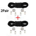 Oval Elastic Shoelace Metal Buckle Laces Unisex Quick-On/Off Shoelaces for Sneakers and Boots 1Pair/2Pair