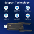 KEBIDUMEI WiFi 6 1800Mbps USB Adapter USB3.0 Dual Band 2.4G/5GHz 802.11AX Dongle Driver Free For - Visuel 2 | SAMAG