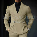 Chic Shawl Lapel Green Suits for Men High Quality Slim Fit Wedding Costume Homme Customized 2 Piece Jacket Pants Outfits Terno