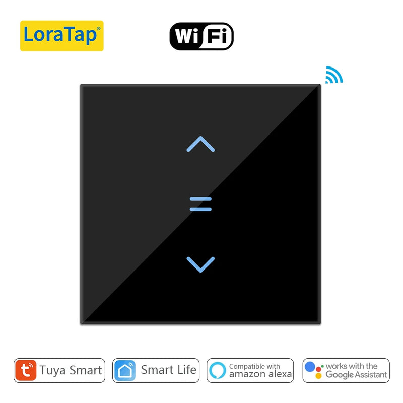 LoraTap Tuya Smart Life WiFi Curtains Blinds Switch Roller Shutters Motor Switch Backlight Style Google Home Alexa Voice Control