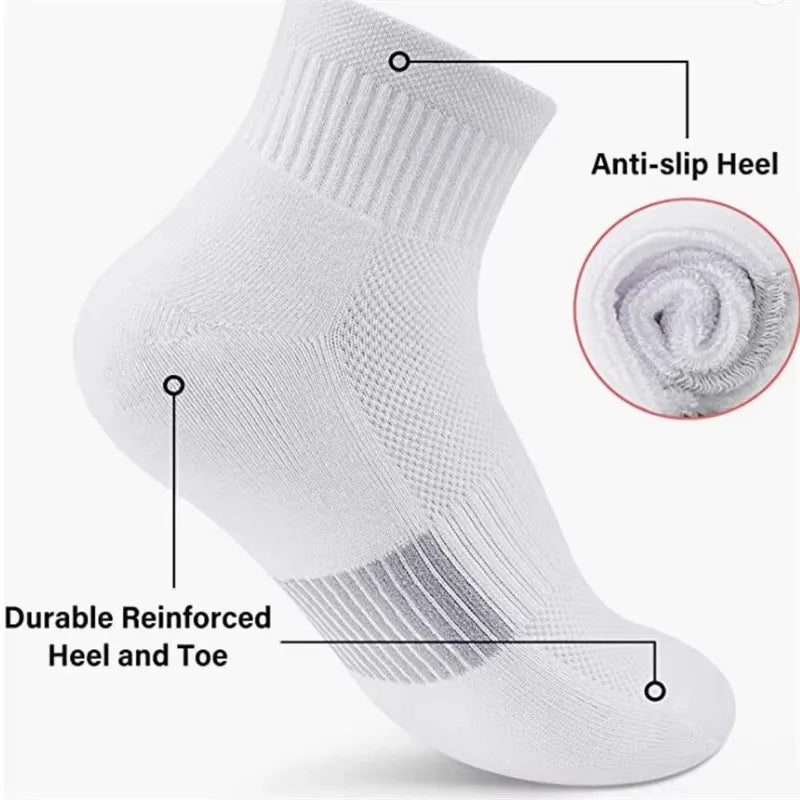 6 Pairs of Men's Solid Color Vertical Striped Mid-Calf | SAMAG