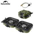 Naturehike 2 Burner Folding Camping Stove Portable Propane Gas Stove with Carry Bag 16000 BTU Stove Outdoor Picnic Equipment