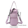 Portable Water Bottle Bag with Adjustable Strap Thermal Mugs Insulated Protective Cover Phone Pocket Outdoor Sports Travel Bag
