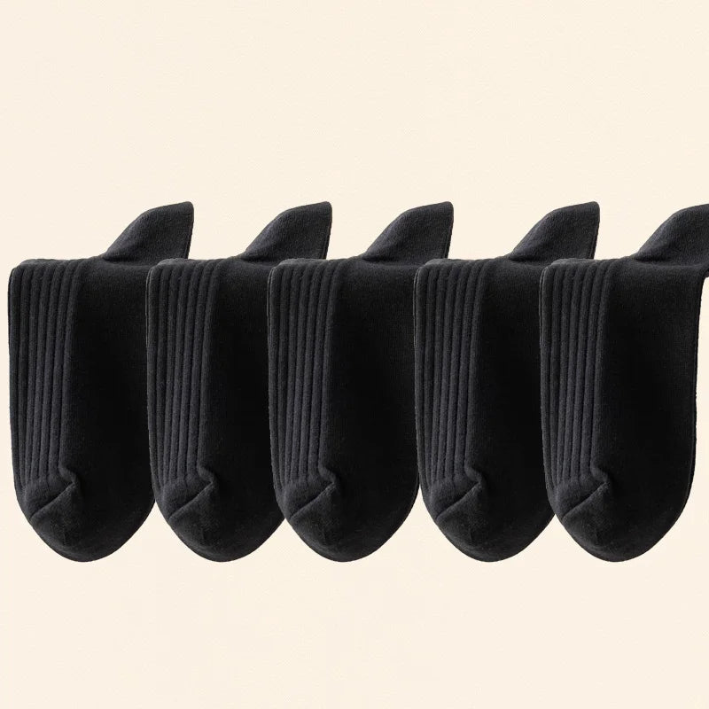 5 Pairs of 100% Cotton Socks, Men's Four Season Striped | SAMAG