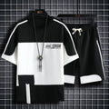 Summer New Fashion Printed Short Sleeve T - shirt Set Men's Casual Relaxed Breathable Sports Two - Piece M - View 5 | SAMAG