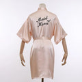 Wedding Bride Bridesmaid Robe Dressing Gown Sexy Women Bathrobe Nightgown Short Sleepwear Casual Flower Kimono Geisha M L XL