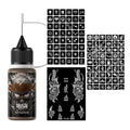 Temporary Tattoo Inks With 3Tattoo Stickers Stencil Kit Freehand Painting Gel for Makeup Trend Party Tattoos For Hand & Body Art