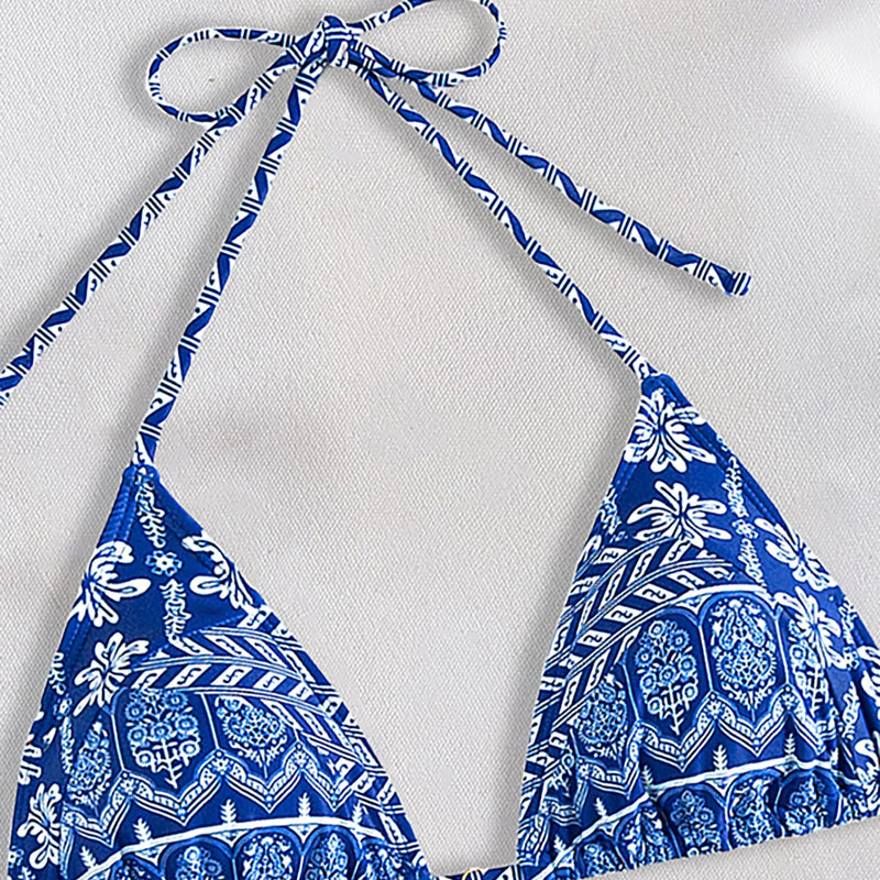 Women's Two Piece Bikini Set 2025, Sexy Triangle Push Up Swimsuit, Floral Print Bathing Suit, Beach Swimwear
