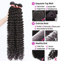 Human Hair Bundles Water Wave 40 inch Virgin Human Hair 2/5 Bundles For Women Sew In Quick Weave Raw Hair Extensions
