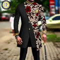 African Suits for Men Embroidery Print Blazer and Pants Set Business Dress with Kerchief Party Wedding - View 28 | SAMAG