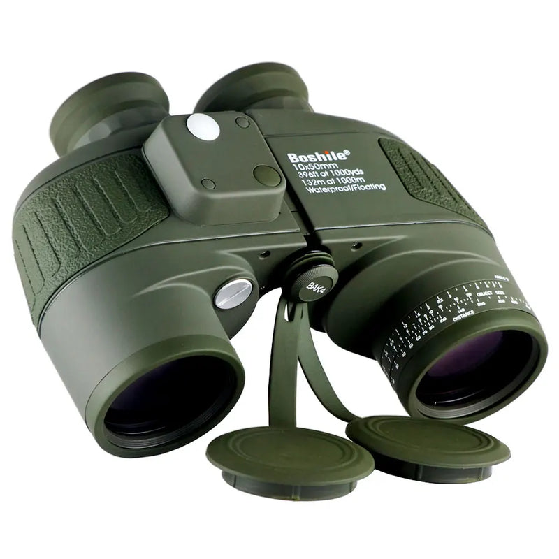 Boshile 10x50 Binoculars Built-in Compass Telescope Zoom Navigation Hunting Hiking Camping Big Eyepiece Waterproof Nitrogen Bak4