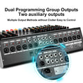 FLALWREO 8 / 12Channel Audio Interfacer DJ Mixer Sound Board 99-Bit DSP Effect USB Audio Mixer Effects +48V Phantom Bluetooth fo