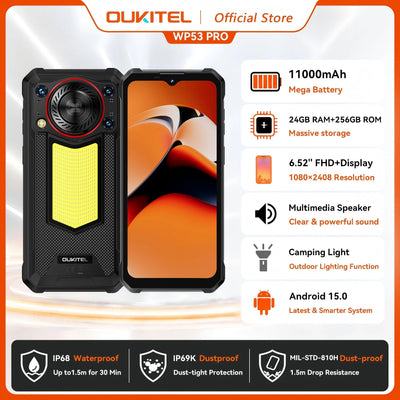 OUKITEL WP53 PRO 11000mAh Battery Rugged Smartphone | SAMAG