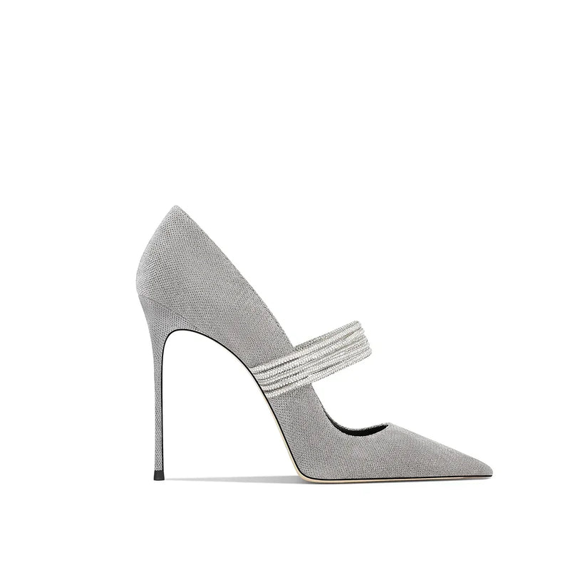 2026 Spring and Autumn Women's High Heels Black Fashion Design Pointed Stiletto Women's Shoes
