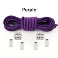 Oval Elastic Shoelace Metal Buckle Laces Unisex Quick-On/Off Shoelaces for Sneakers and Boots 1Pair/2Pair