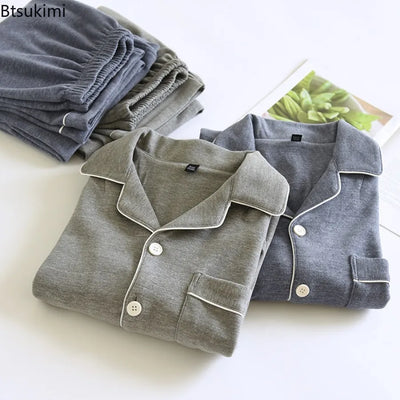 New Autumn and Winter Men's Pajamas Two Piece Set | SAMAG