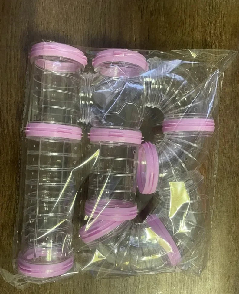 New Hamster Coop External Pipelines Can Be Randomly Spliced DIY Landscape Design Pipes Hamster Cage Modification Movement Tunnel