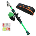 Kids Youth Portable Telescopic Fishing Rod Reel Combo Full Set With Carry Bag Simulation Soft Lures Hooks Accessories For Outdoo