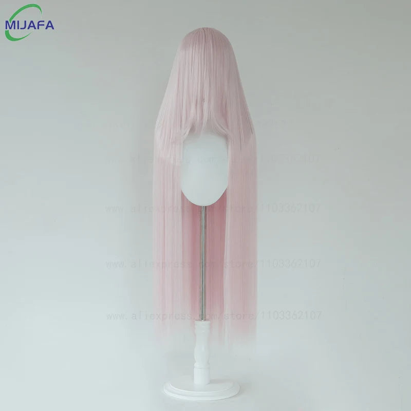 Very High Quality 600g 68 Colors 40 Inch 100cm Long Straight Cosplay Wig With Bangs Heat Resistant Hair Anime Wigs + Wig Cap
