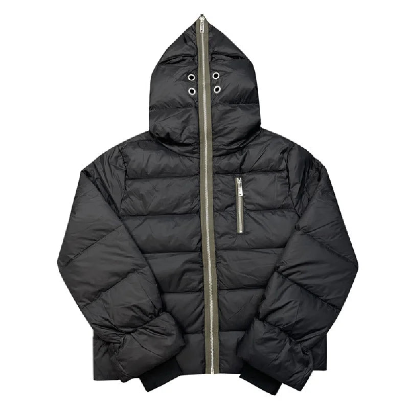 Men's Winter Warm Puffy Jacket Full Zipper High Street Duck Down Parkas Padded Thick Thermal Overcoat Designer Puffer Outerwear