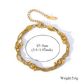 EILIECK 316L Stainless Steel Beads Wound Chain Bracelet for Women Charm Metal 18 K Plated Trendy Golden Unique Design Jewelry
