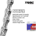 TANKE Bike Chain S8 S9 S10 S11 S12 MTB Road Bicycle Chains,Variable Speed Chain 116/126L High Quality Current Cycling Accessorie