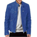 Business Style PU Leather Jacket Stand Collar Slim Fit Zipper Coat Multiple Colors Autumn New Arrival Fashion Urban Outerwear