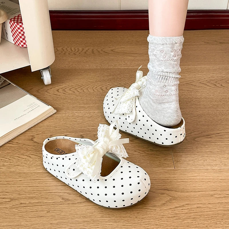 Niche Women's Half-heel Slippers for Summer 2026, New Thick-soled, Height-increasing, Backless Slip-on Shoes
