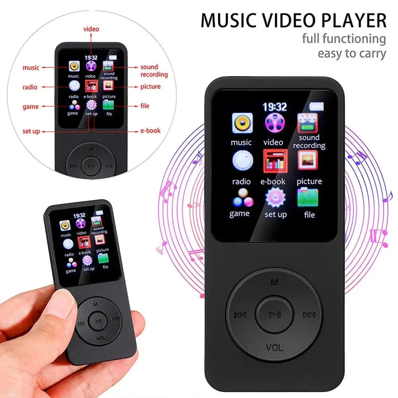 Type-C Port MP3 Bluetooth Player Fast Charging 5.4 Bluetooth Version Running, Fitness, Exercise Walkman Scalable Memory Card