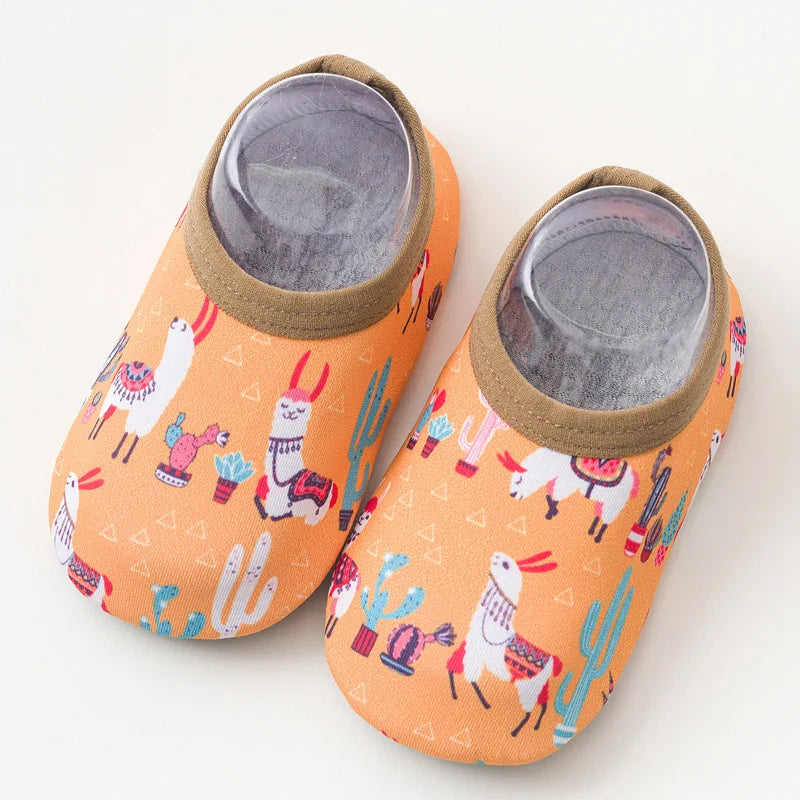 Baby Anti-slip Socks Cute Kids Slippers Newborn Warm Crib Floor Shoes with Rubber Sole Children Boy Toddler Shoes For 0-24Month