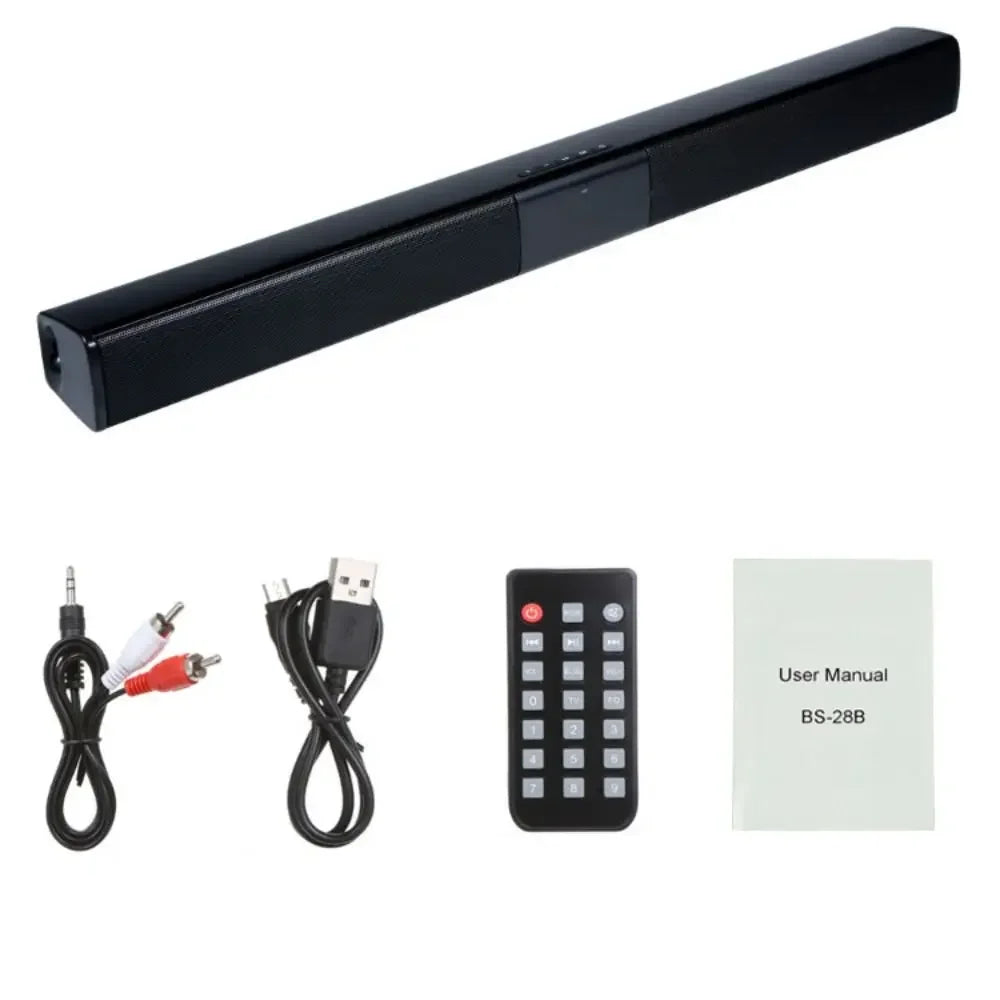 Home Theater Soundbar Wireless Soundbar TV 4 Horns Bluetooth TV Sound Bar Portable Long Strip BS-28B TV Speaker Indoor