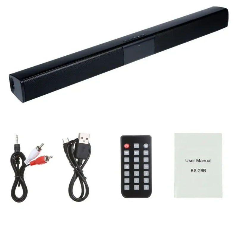 Home Theater Soundbar Wireless Soundbar TV 4 Horns Bluetooth TV Sound Bar Portable Long Strip BS-28B TV Speaker Indoor