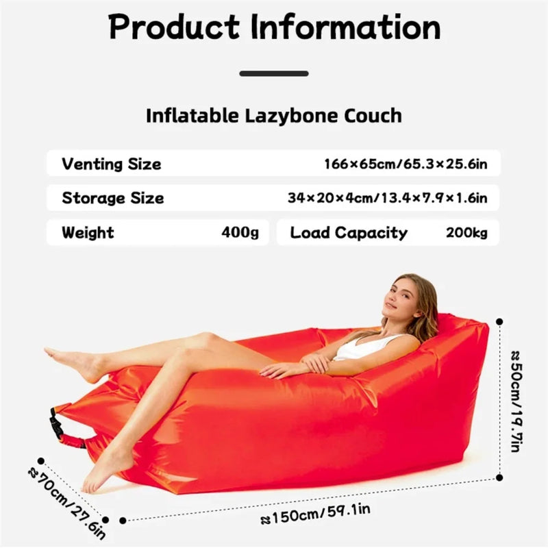 Portable Air Sofa Waterproof Fast Inflatable Lounger - View 5 | SAMAG