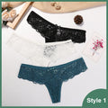 3 Pcs Woman Panties Sexy Lace Thong Underwear Lingerie Female T-back Temptation Low Waist Women Transparent G String